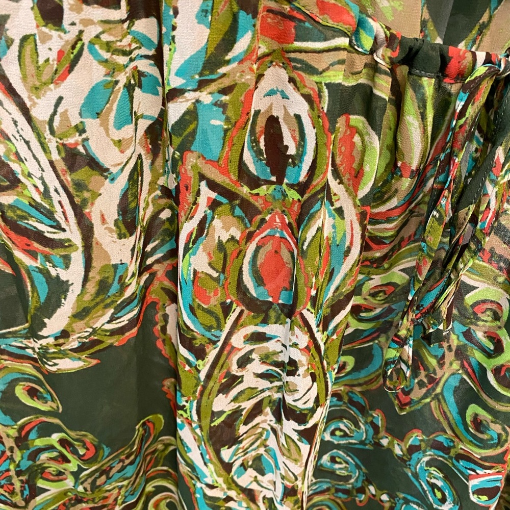 New Directions Artsy Multicolor Blouse - Picture 6 of 7